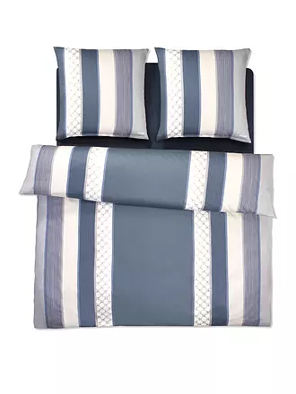 JOOP | Juego de cama de satén Cornflower Stripes 2 x 70x90cm / 200x200cm Deep Stone | grau